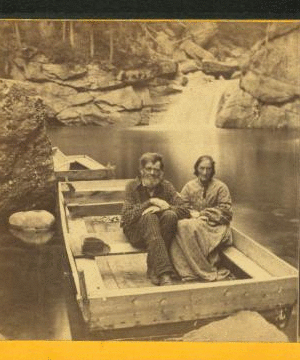 [Prof. John Merrill and Wife in the Pool, Franconia Notch, N.H.] 1858?-1890?