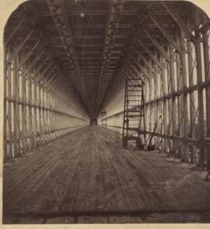 Interior of Suspension Bridge. 1860?-1870?