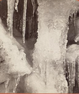 Ice cave in front of American Falls. 1869?-1880?
