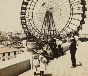 Ferris Wheel from balcony of Illinois Building. Louisiana Purchase Exposition, St. Louis. 1903-1905 1904