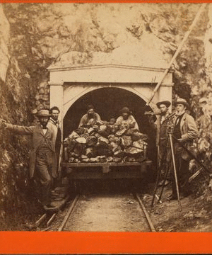 In the tunnel, New Almaden. ca. 1875 1863?-1906