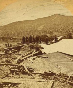 The House that was destroyed, Great Avalanche, from Owl's Head,  Jefferson. 1865?-1885? [1885]
