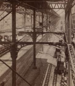 Elevated railroad, New York. 1870?-1905?