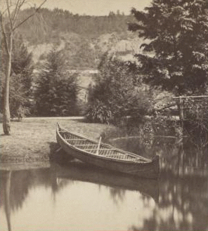 Glen Iris -- Lake and Indian canoe, Portage, N.Y. [ca. 1870] [1858?-1885?]
