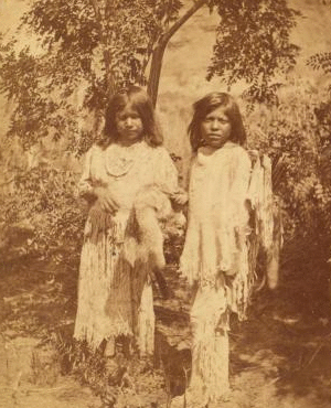U-ai nu-ints, a tribe of Indians living on the Rio Virgen, a tributary of the Colorado in Southern Utah : the little hunter and his sweetheart. 1871-1874