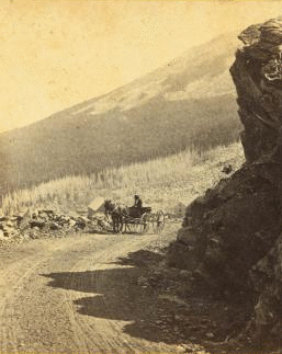 Mt. Washington Carriage Road, at ledge, looking down, N.H. 1858?-1875?