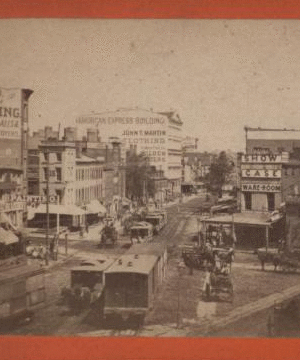 Looking up Hudson St., from the corner of Chambers St. 1860?-1875? ca. 1860