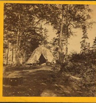 Camp on Clapboard Island. 1865?-1882?