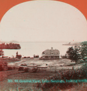 General view, Lake Saratoga, looking south. [1869?-1880?]