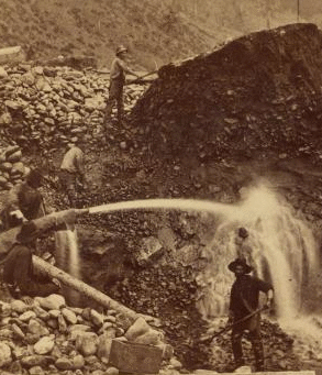 Hydraulic mining, Idaho. 1865?-1900?