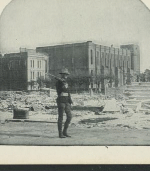 Ruins of St. Ignatio's Catholic Church. 1906
