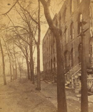 View of Wabash Avenue, looking north. 1871