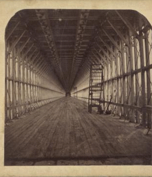 Interior of Suspension Bridge. 1860?-1870?
