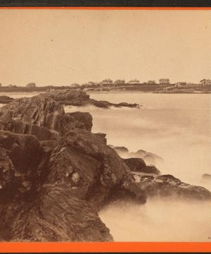 Rocky Shores and Beach near Spouting Cave, Newport, R.I. 1860?-1900? [ca. 1875]