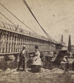 Suspension bridge. [1860?-1885?]