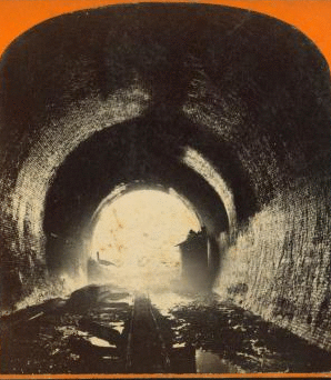 Entrance to tunnel, west end. 1865?-1885