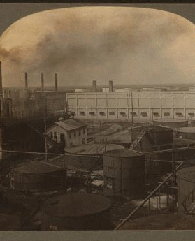 Crude oil stills and can factory, Port Arthur Texas, U.S.A.. 1865?-1915? 1915