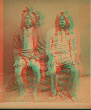 [Portrait of two Yuma men in western clothing.] 1870?-1910?