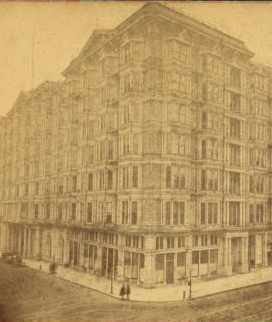 Palace Hotel, Market and New Montgomery, S.F. 1868?-1876? After 1873