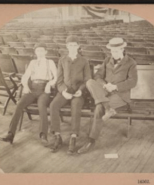 Interior of the Temple of Music, showing the spot where President McKinley stood when assassinated, Pan American Exposition. [1865?-1905?] 1901