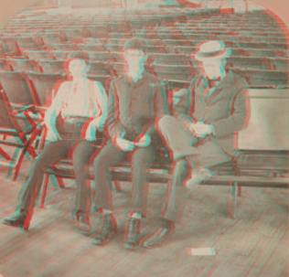 Interior of the Temple of Music, showing the spot where President McKinley stood when assassinated, Pan American Exposition. [1865?-1905?] 1901