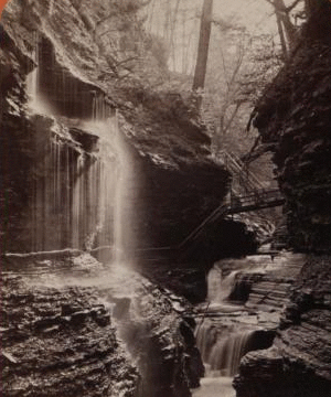 Rainbow falls and Triple cascade, Watkins Glen, N.Y. [1865?-1905?]