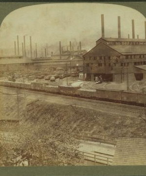 Steel works, Hamstead, Pa. - famous source of dirt and dollars. c1908 1860?-1907