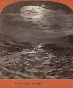 Ice bridge, moonlight. 1869?-1880?