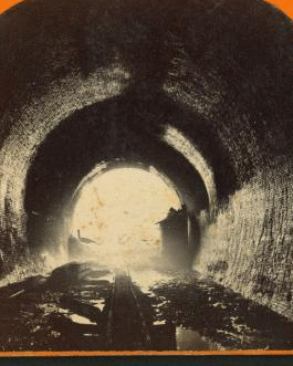 Entrance to tunnel, west end. 1865?-1885
