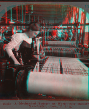 A mechanical twister at work. Silk industry, South Manchester, Conn., U.S.A. c1914 1914