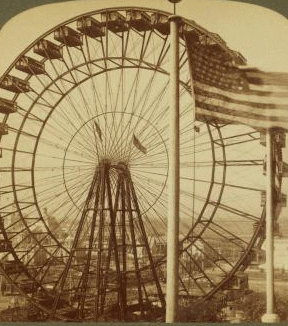 Biggest wheel on earth 240 ft. diam. with heaviest axle ever forged (56 tons), World's Fair, St.Louis, U.S.A. 1903-1905 1904