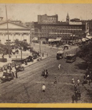 The Junction of Chatham and Centre Sts., from Printing House Square. 1860?-1875? ca. 1867