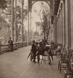 Front Piazza, Grand Union Hotel, Saratoga, N.Y. [1869?-1880?]