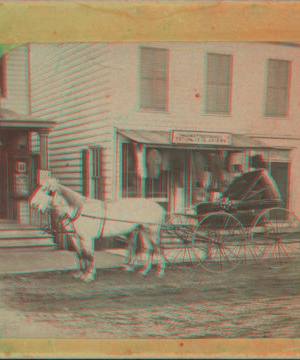 [View of a Taylor Shop, Main Street, Hackensack.] [ca. 1865] 1870?-1915?