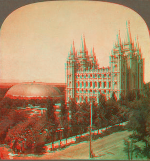 Mormon Temple and Tabernacle, Salt Lake City, Utah. 1865?-1910? c1897