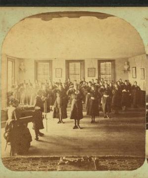 Gymnastic Class. 1865?-1885?