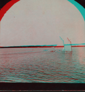 [View of sailboat, Hudson River, Lona Island.] 1891-1896