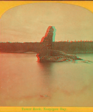 Tower Rock, Neepigon bay. 1870?-1879?