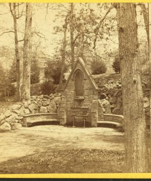 [View of the Fountain. Druid Hill Park.] 1859?-1885?