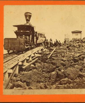 Lloyd's House and Railway Train, Mt. Washington. 1860?-1903?