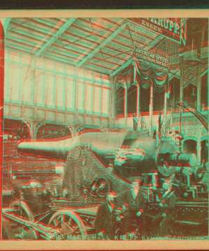 Machinery Hall, Krupp exhibit. 1876