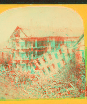 [View of damaged buildings.] 1870?-1885?