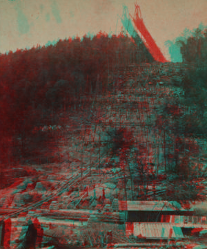 The great Kinzua Bridge near Alton, Pa. Highest bridge in the world. [View of construction.] [1860?-1910?]