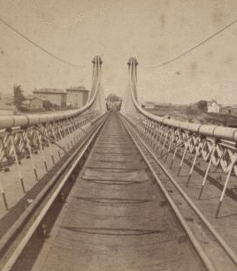 Suspension Bridge at Niagara - The Railway. [1863?-1880?]