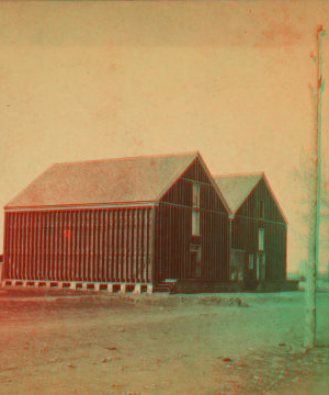 Double grainery, Red Wood. 1870?-1910? 1873