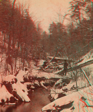 Trout stream in winter, among the Alleghenies near Cresson, on the P. R. R. 1870?-1880?