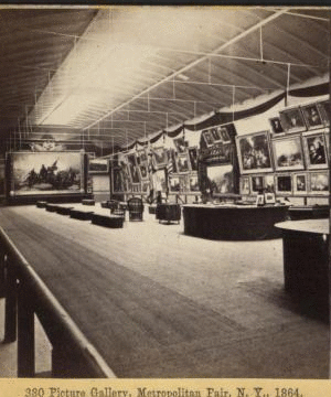 Picture Gallery, Metropolitan Fair, N.Y., 1864. 1864-1875?