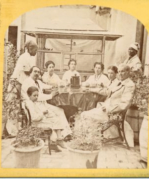 Cuban Residence. The Breakfast room. [ca. 1870]