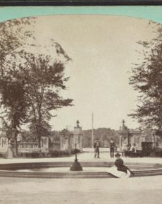 Fountain on the Mall, and part of Terrace. 1860?-1890?