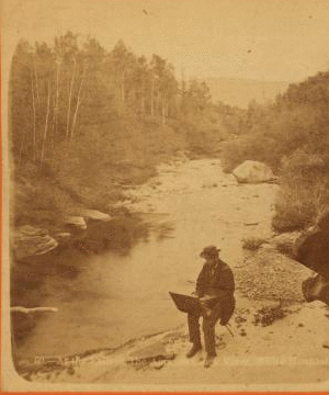 [River scene with an artist sketching.] 1863?-1885?
